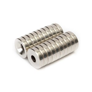 Neodymium Ring Magnet - (OD)12.5mm x (ID)3mm-9mm x (H)6mm | North Countersunk Face
