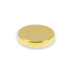 Gold Coated Magnets: Neodymium Disc Magnet - 15mm x 3mm | Gold Coating | North-Marked