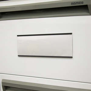 Plastic Coated Magnets: Magnetic Label Holder C-Channel Set – 200mm x 76mm x 1.1mm | Includes Plastic Cover and Insert Card