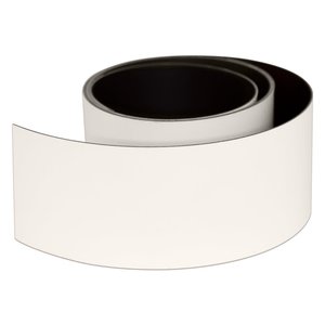 Magnetic Tape: Non-Rewritable PVC White Magnetic Tape 50mm x 0.6mm | PER METRE | Supplied As Continuous Length