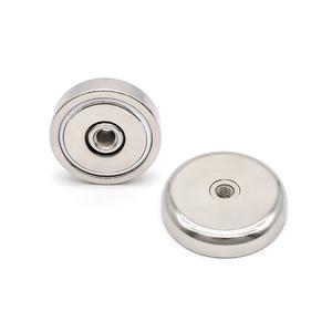 20kg 50kg: Neodymium Pot Magnet - Diameter 36mm x 7.6mm | M4 Internal Thread
