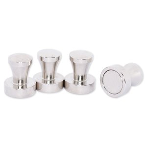 5kg 10kg: Chrome Push Pin Neodymium Magnets | 4 pack | 16mm Diameter
