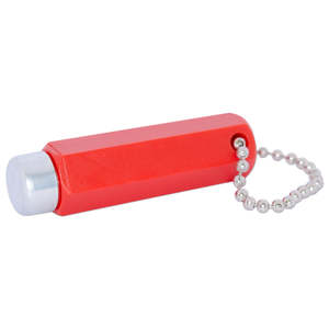 Ring Magnets: Plastic Encased Pocket Keyring Magnet D14.5mm x 58mm | RED