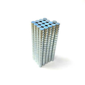 Zinc Coated Magnets: Neodymium Disc Magnet 5mm x 3mm, ZINC, N48SH, Max ≤150°C