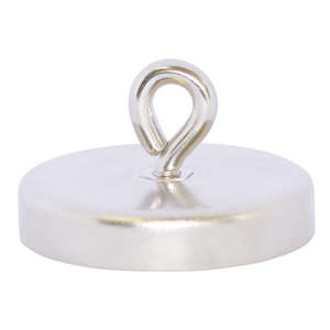 Pot Magnets: Ferrite Pot Magnet with EYELET - 40mm x 8mm