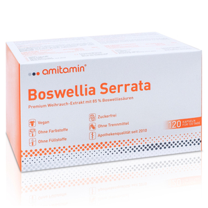 Durchblutung & Energie: amitamin® Boswellia Serrata: Weihrauchextrakt amitamin® Shop: Aminosäuren, Vitamine, Mineralstoffe