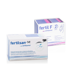 Schwangerschaft & Fruchtbarkeit: 3x fertilsan M (capsules) + 3x fertil F phase 2 amitamin® Shop: Aminosäuren, Vitamine, Mineralstoffe