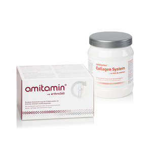 Gelenke & Knochen: 3x arthro360 + 3x Collagen System amitamin® Shop: Aminosäuren, Vitamine, Mineralstoffe