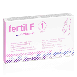 Anwendungen: amitamin® fertil F phase 1 - Kinderwunsch Vitamine amitamin® Shop: Aminosäuren, Vitamine, Mineralstoffe