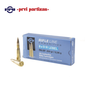 8mm Lebel - Ammo Direct: 8mm Lebel (8x51mm Rimmed Lebel) 200gr FMJ-BT (Prvi Partizan)