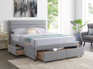Beds: Queen Bed  4 drawer bed and Mattress Combo