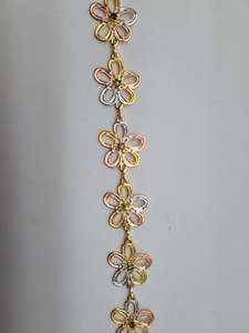 Two tone floral bracelet