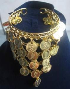 Jewellery: 2 Anklet (Kholkhal) - Golden colour