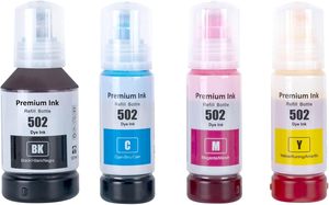 Office Supplies: Epson 502 Compatible Ink Bottles – BK/C/M/Y & Full Set