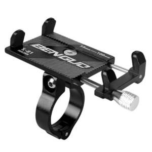 Products: Phone mount – aluminium, black – Amped Up Electric Scooters