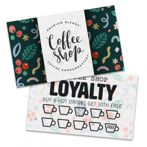 Products: Full Colour Loyalty Cards Blank or Custom Branded AMPM Promo & Apparel