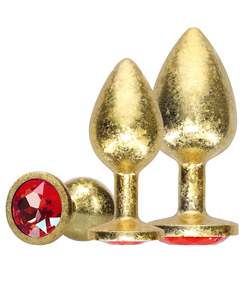 Ouch Milan Metal Butt Plug Set Gold