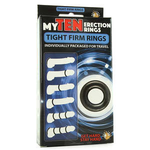 My Ten Erection Rings Black - Pack of 10