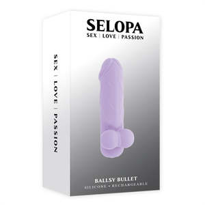 Vibrators: Selopa Ballsy Bullet with Phallic-Shaped Silicone Sleeve