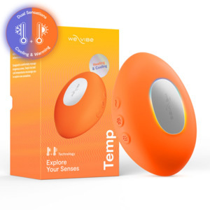 We Vibe Temp Heating and Cooling Clitoral Layon Vibrator Tangerine