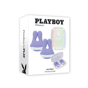Bondage: Playboy in A Pinch Vibrating Nipple Clamps