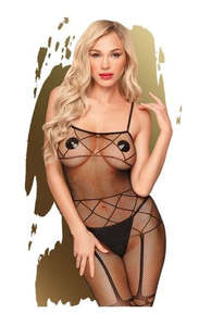 Body Stocking: Penthouse Firecracker Bodystocking 5096 Black - XL