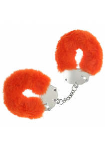Cuffs: Ouch Fluffy Handcuffs Orange