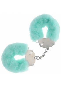 Cuffs: Ouch Fluffy Hand Cuffs Powder Green