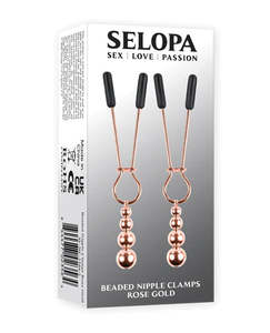 Selopa Beaded Nipple Clamps Rose Gold