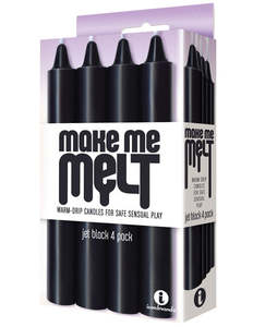 Other Bondage Toys: Make Me Melt Candles 4 Pack Jet Black