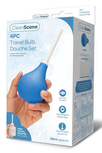 Hygiene Douche: CleanScene 4 Piece Travel Bulb Douche Set