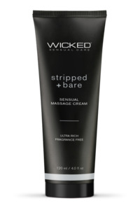Wicked Stripped and Bare Massage Cream 120ml
