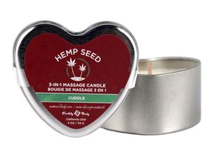 Earthly Body Hemp Seed Massage Candle 4oz - Cuddle
