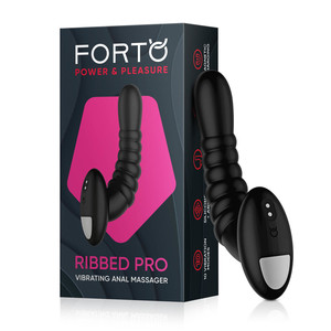 Prostate Health Center: Forto Ribbed Pro Vibrating Anal Massager Black