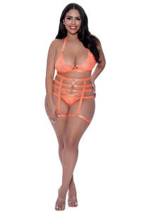 Bra Sets: Exposed Rude Awakening Bra/Pants 2XL