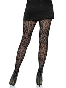 Legwear: Leg Ave Leopard Net Tights OS - 9716