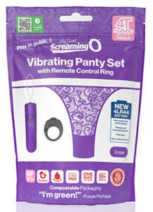 Panties: Screaming O Vibrating Panty Set Purple
