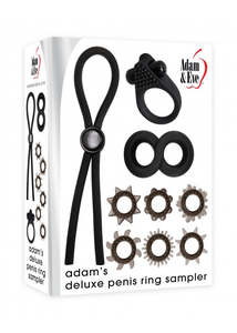 Adam Eve: Adam & Eve Delux Penis Ring Sampler