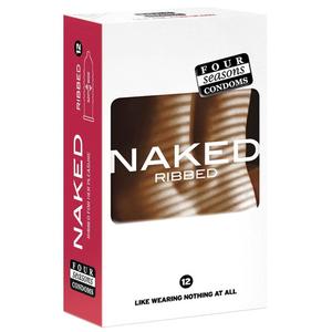 Four Seasons: Four Seasons Condoms Naked Ribbed 12 Pack