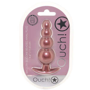 Ouch Beaded 4.6" Anal Plug Rose Gold