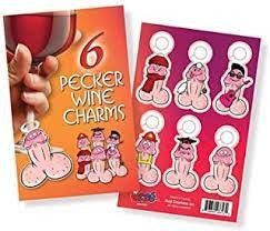 Ozze: 6 Pecker Wine Charms