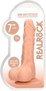 Realrock: Realrock 7" Dildo with Testicles Flesh