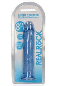 Realrock: Realrock Clear Blue Dildo 8"