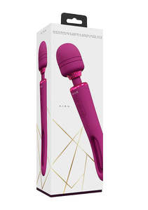 Wand Vibrators: Vive Kiku Double Wand with G-Spot Flapping - Pink