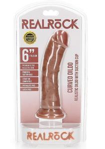 Realistic Vibrators: Realrock 6" Cock - Regular Curved - Tan