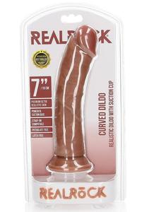Realistic Vibrators: Realrock 7" Cock - Regular Curved - Tan