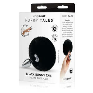 Butt Plugs: Whipsmart Black Bunny Tail Butt plug