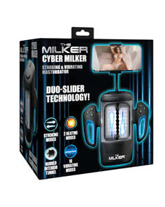 Cyber Milker Stroking & Vibrating Masturbator