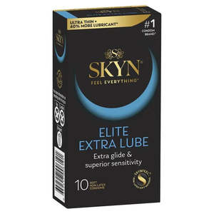 Ansell: Skyn Elite Extra Lube Condoms 10 Pack