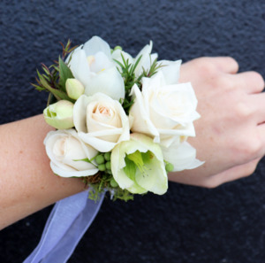 Wrist Corsages Flower Crowns: Wrist Corsage | Classic White